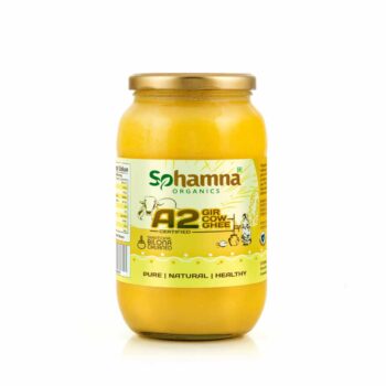 Sohamna Organics Premium A2 Gir Cow Cultured Desi Ghee 1KG | Natural Ghee | Vedic Bilona Method | Pure, Healthy, Non-GMO, Grass fed with Gut Health