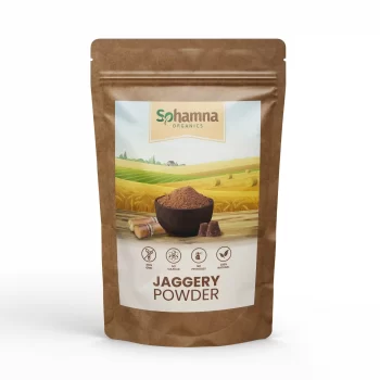 Sohamna Organics Jaggery Powder - 1KG | Unrefined & Raw Cane Sweetener | Natural & Chemical-Free | Rich in Nutrients | Ideal for Healthier Cooking & Baking