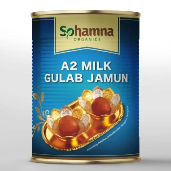Sohamna Organics Gulab Jamun - 1KG | Ready to Eat | Made with Pure A2 Milk | Soft & Juicy