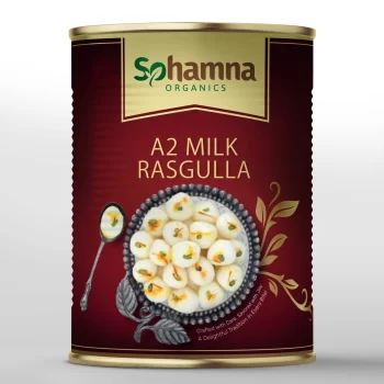 Sohamna Organics Rasgulla - 1KG | Ready to Eat | Made with Pure A2 Milk | Authentic & Delicious